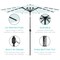 Best Choice Products 10ft Solar LED Lighted Patio Umbrella w/ Tilt Adjustment, UV-Resistant Fabric